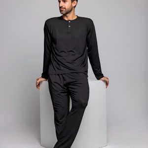 Pijama Hombre Modal negro Ref 148158 -ZD- TALLAS GRANDES