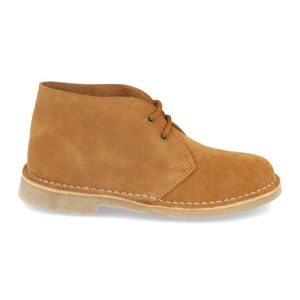 Botín Desert Boots Unisex de Serraje con Suela Crepé Color Camel