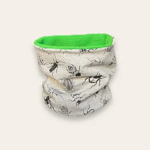 Cuello Polar Bichos con verde | Braga de Cuello Niño | Kurmi Kids