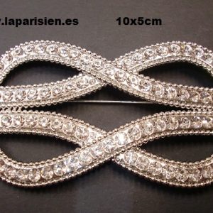 BROCHE BISUTERÍA PLATEADO