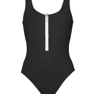 BAÑADOR CON CREMALLERA 20000 001 BLACK - AQUE APPAREL -