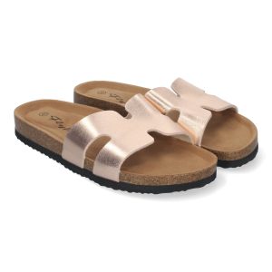Sandalias Planas Para Mujer Color Champan