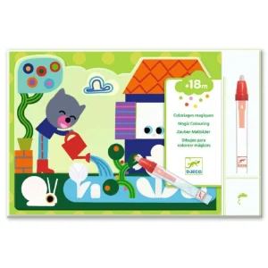 Colorea con agua mágico, Escondido en el jardín - Djeco