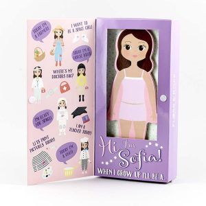 Figura de madera con ropa magnética, Sophia - Floss & Rock