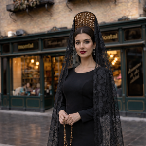 Mantilla negra Torre Nueva.